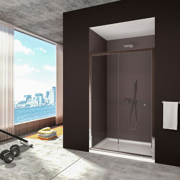 Picture of Shower enclusure arne 110 yp, transparent glass,  chrom profile, 80x120x200