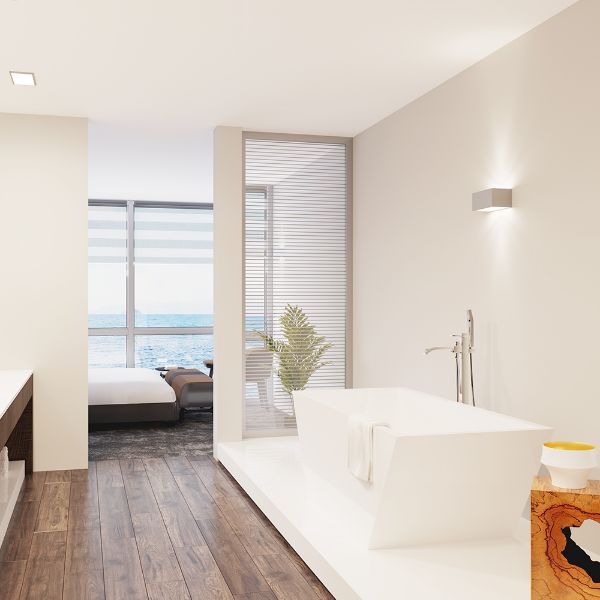 Picture of Shower tray tecla freestanding +drain, 170x74x58cm