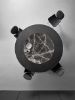 Picture of Table mellow 250, bonaldo, diameter 250cm, circular top bronzed glass, polyurethane polished bronze lead base 
