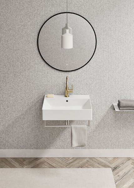 Picture of Washbasin 9431111 kube x, gsi, rectangular, 60x47, 1 tap hole, bianco lucido