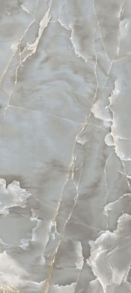 Picture of Floor tile onice grigio, marble effect, glossy,120x260