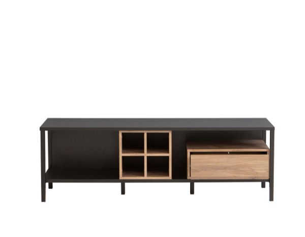 Picture of Tv stand opnt141-c990 opener, forte, dimensions 150x48x42cm, black/oak