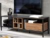 Picture of Tv stand opnt141-c990 opener, forte, dimensions 150x48x42cm, black/oak