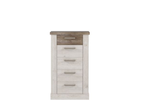 Picture of Chest drawer durk411-t75 duro, forte, dimensions 106x62x41cm, white/oak