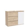 Picture of Chest drawer cetk331-c321 collet, forte, dimensions 115x90x41, white/oak