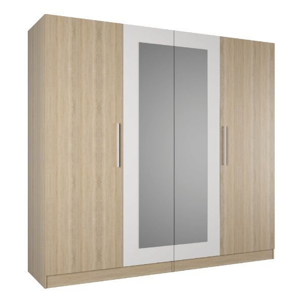 Picture of Wardrobe hlns84-q45f helen, forte, dimensions 227x212x59cm, white/oak