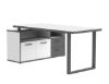 Picture of Office desk kflb141-j53 ambition, forte, dimensions 181x124x74cm, white/grey