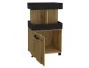 Picture of Home bar cabinet hmbk203-c773, artisan, forte, dimensions 50x88x66, black/oak