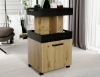 Picture of Home bar cabinet hmbk203-c773, artisan, forte, dimensions 50x88x66, black/oak