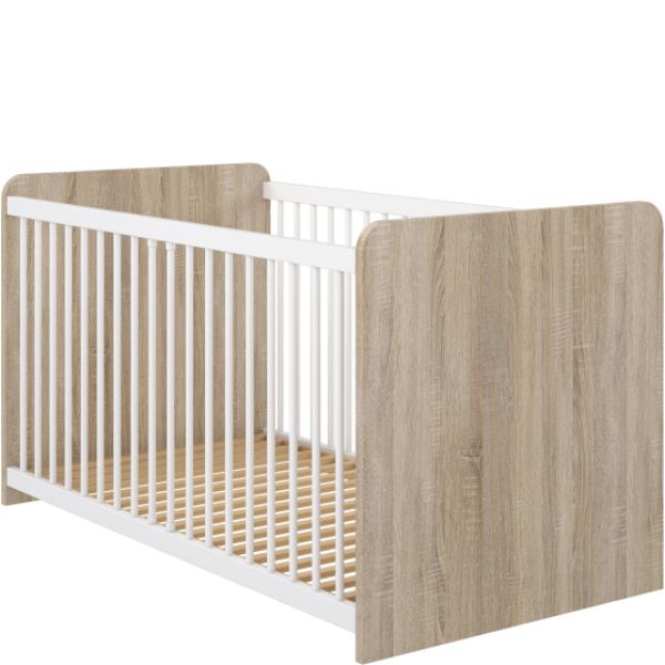 Picture of Crib bbsl071-q36 winie, forte, oak/white