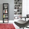 Picture of Bookcase mxxr411-zi3m mauro, forte, dimensions 141x38x33cm, black