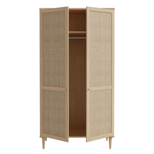 Picture of Wardrobe cqss922-d95d calasetta, forte, dimensions 208.1x110.1x52.1cm, elegancia oak