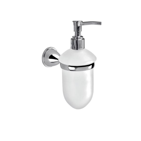 Picture of Soap dispenser ge801300100 genziana, gedy, crystal, wall mounted, cromato