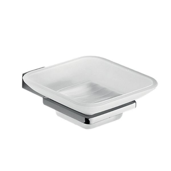 Picture of Soap dish 38111300200 kansas, gedy, crystal, wall mounted, cromato