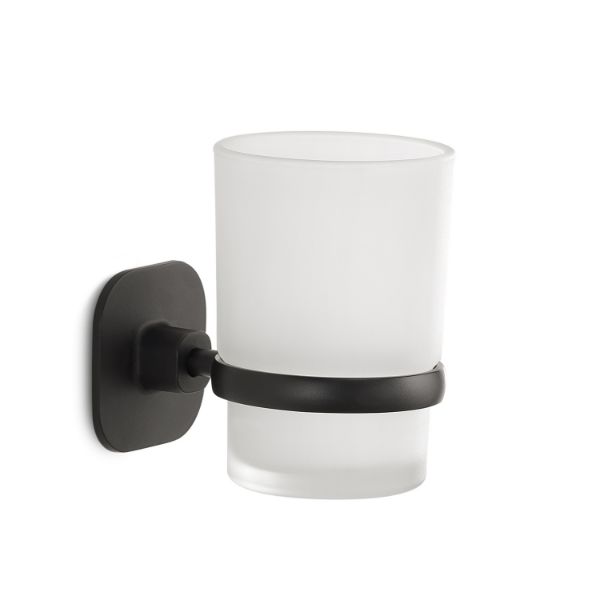 Picture of Glass toothbrush holder te101400101 teide, gedy, crystal, wall mounted,   black