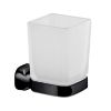 Picture of Toothbrush holder st101400000 stelvio, gedy, crystal, wall mounted, black