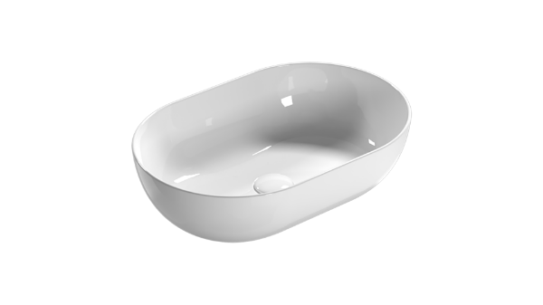 Picture of Basin b6o54bo t-edge, globo, 54x36, sit-on installation, oval, matt white