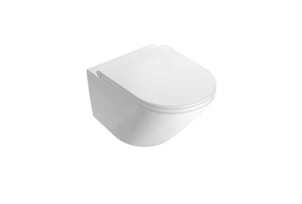 Picture of Wall hung wc fos07bi forty3, globo, 52cm, fixing kit, space-saving, glossy white