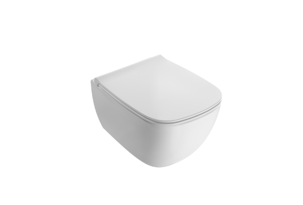 Picture of Wall-hung wc gns03bi genesis, globo, 50cm, no rim, fixing kit, space-saving, glossy white