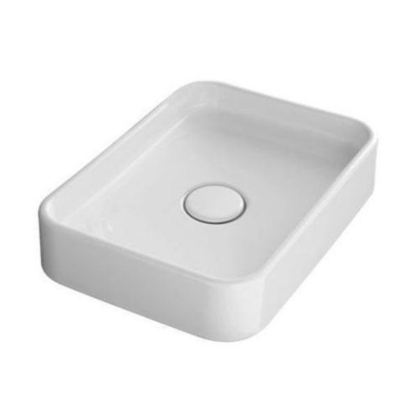 Picture of Basin lar55bi, globo, 55cm, sit-on installation, rectangular, glossy white