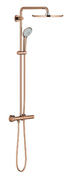 Picture of Shower system 26075da0 euphoria 310, grohe, round head shower 310mm, thermostatic mixer, warm sunset