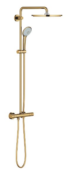 Picture of Shower system 26075gl0 euphoria 310, grohe, round head shower 310mm, thermostatic mixer, cool sunrise