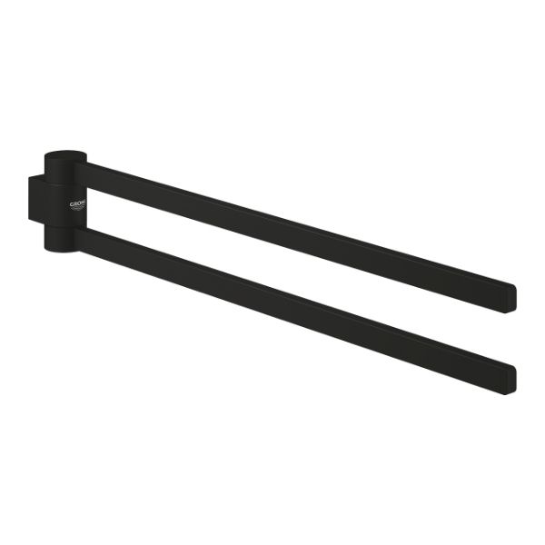 Picture of Towel holder 41219kf0 selection, grohe, pivotable, 2 arms, phantom black