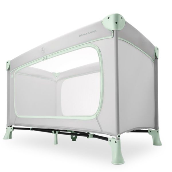 Picture of Travel cot 60413-7 dream n play, hauck, dimensions 125x76x65cm, green/gray