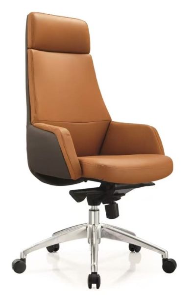 Picture of Executive chair lead art.091gy1, las, upholstery leather havana 795, synchron gas base
