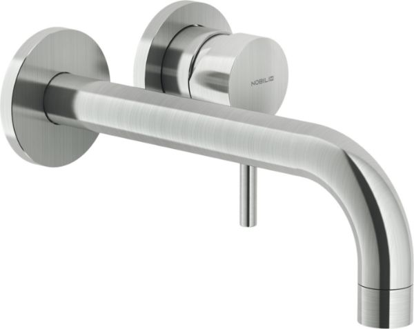 Picture of Wall-mounted single lever basin mixer lv00199/1ix live,  nobili, 200mm, inox