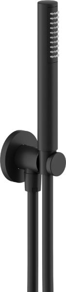 Picture of Shower set ad146/32ix, nobili, hand shower, round escutcheon, 150cm shower hose, velvet black