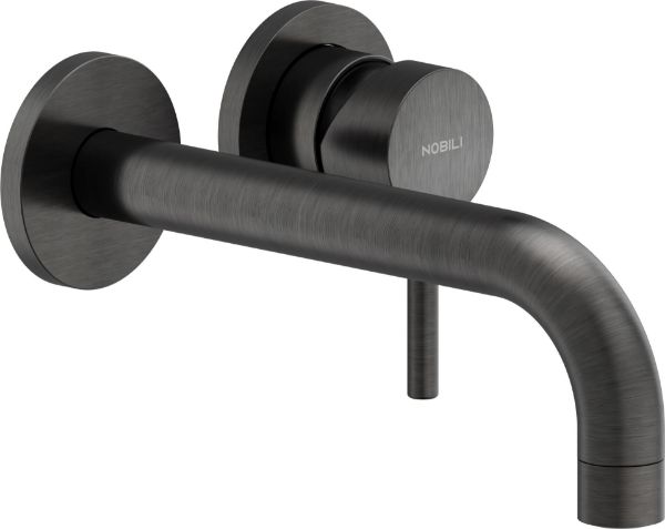 Picture of Single lever basin mixer lv00199/1gup live, nobili, wall mounted, 200mm, grafite spazzolato pvd