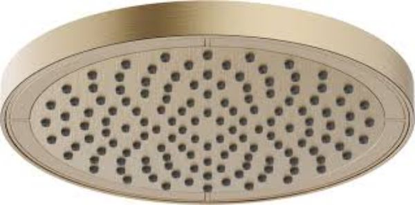 Picture of Shower head ad139/10ccgp, nobili, 200mm, round, minimal swivel, miele spazzolato pvd