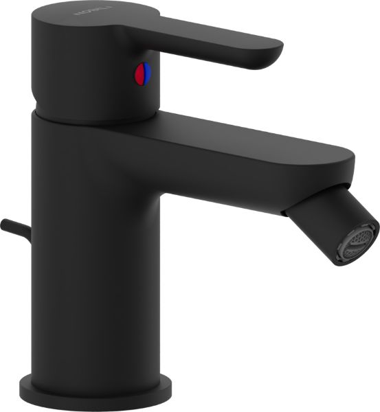 Picture of Single lever bidet mixer ab87119/1bm, nobili, pop up waste, mora matt