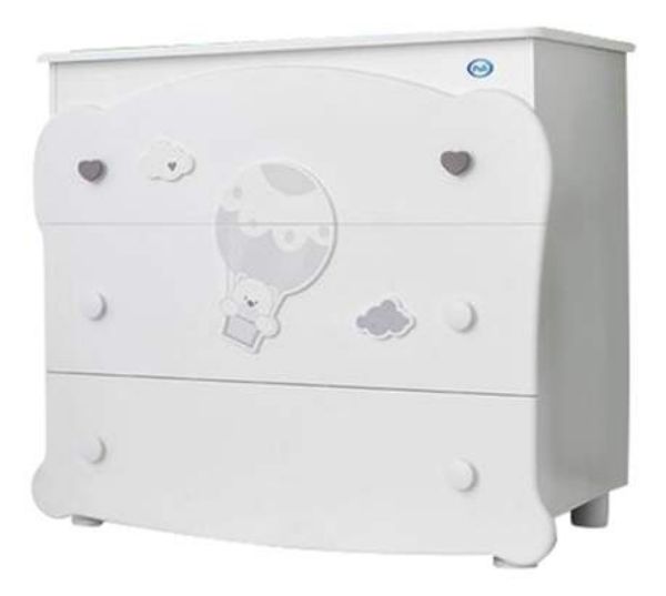 Picture of Chest drawer 0533248n bonnie, pali, dimensions 107x92x54cm, white