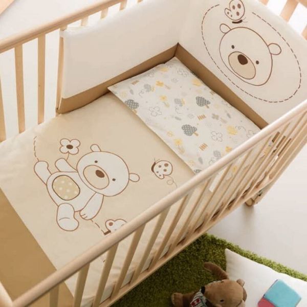 Picture of Crib sheet set 068700476 poldo, pali, duvet, pillowcase, cot protector, beige
