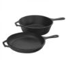 Picture of Lodge cast combo cooker, iron & silicone, black, 3 liters, 10.25"