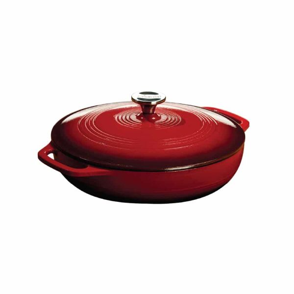 Picture of Lodge 3.quart cast, iron, red, round, glossy