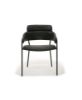 Picture of Chair pu605 a-8109 sophia, with arms, metalic structure, synthetic leather upholstery, black