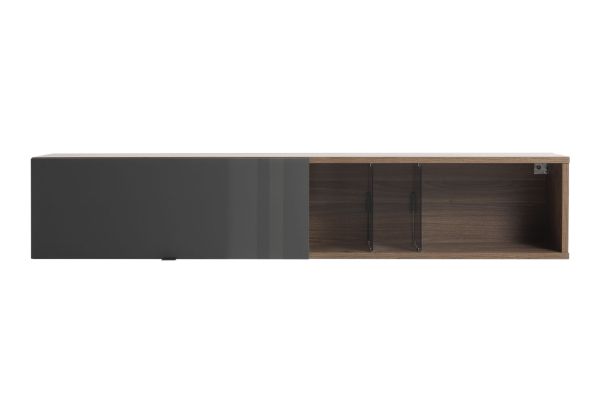 Picture of Wall cabinet infinito,178.4x33.8x31.5, titanium grey and brera walnut