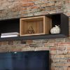 Picture of Shelf cerb01-m197 high rock, forte, dimensions 105x26x22cm, black/oak