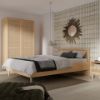 Picture of Bed cqsl1164-d95d calasetta, forte, dimensions 206x167.4x90cm, include mattress 200x160, elegancia oak