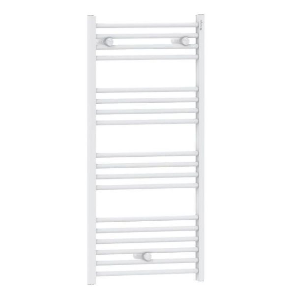 Picture of Radiator light smooth erguvan, radyal1000x460, thermostatic,24002, white matt ral 9016