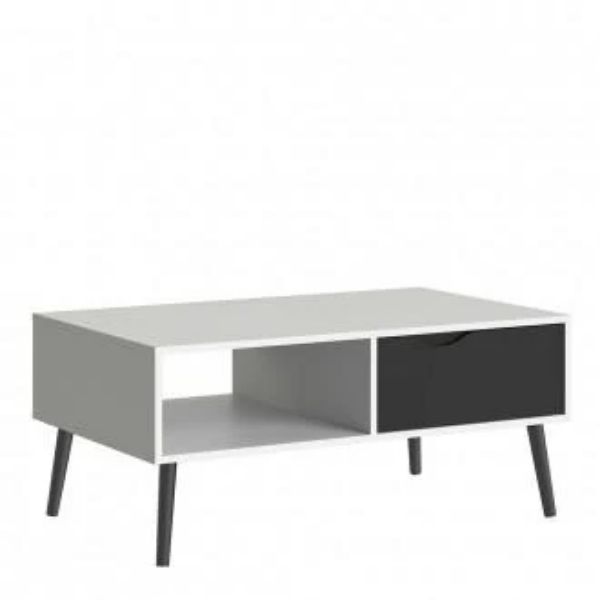 Picture of Coffee table 7538449gm oslo, tvilum, dimensions 107x64x8cm, black/white