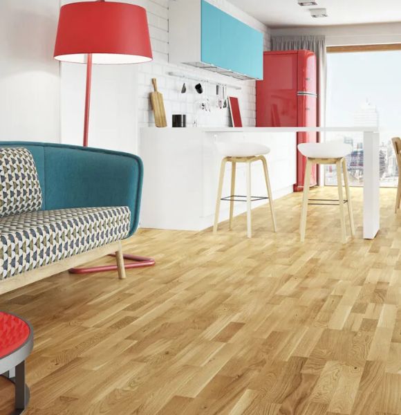 Picture of Engineered wood flooring oak wood 3wg000639, barlinek, effect multi-strip, size 2200x207mm, thickness 14mm, azure window