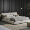 Picture of Bed plus-180 blend, bonaldo, dimensions 200x180cm, metal frame,zrm8 sole bed base, uholstered fabric f22 9b50, anthracite supreme feet 