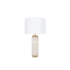Picture of Table lamp, alabaster+steel fabric shade, size:φ38*h66cm