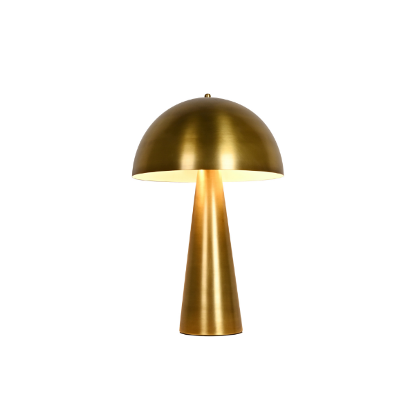 Picture of Classic table lamp, mushroom, steel finish ab-r(s-014), brushed brass, d.35*h55cm, socket:e27*2