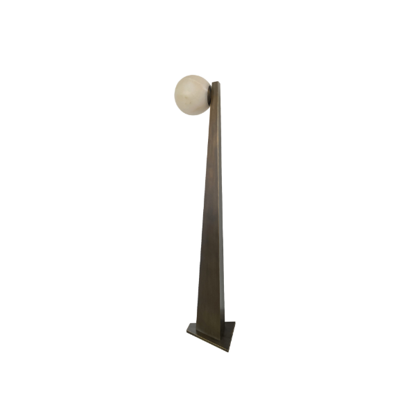 Picture of Floor lamp, geometric, steel+alabaster+aluminium finish, vb (s-015) socket: e27*1, size: l34*w25*h173cm