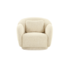 Picture of Boucle chair, misty, cream, with cushion, 89x90x75cm